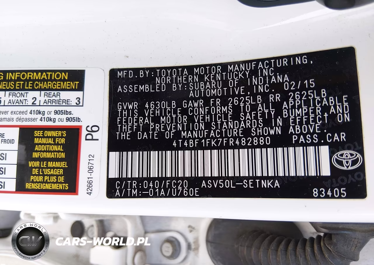 2015 Toyota Camry Le VIN:4T4BF1FK7FR482880 - 9