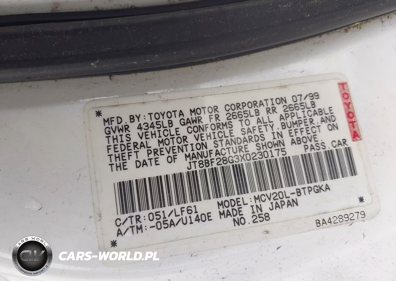1999 Lexus Es 300 VIN:JT8BF28G3X0230175 - 9