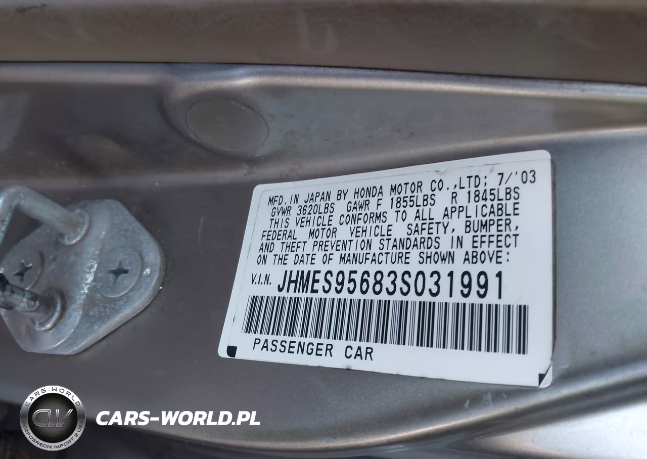 2003 Honda Civic Hybrid VIN:JHMES95683S031991 - 9