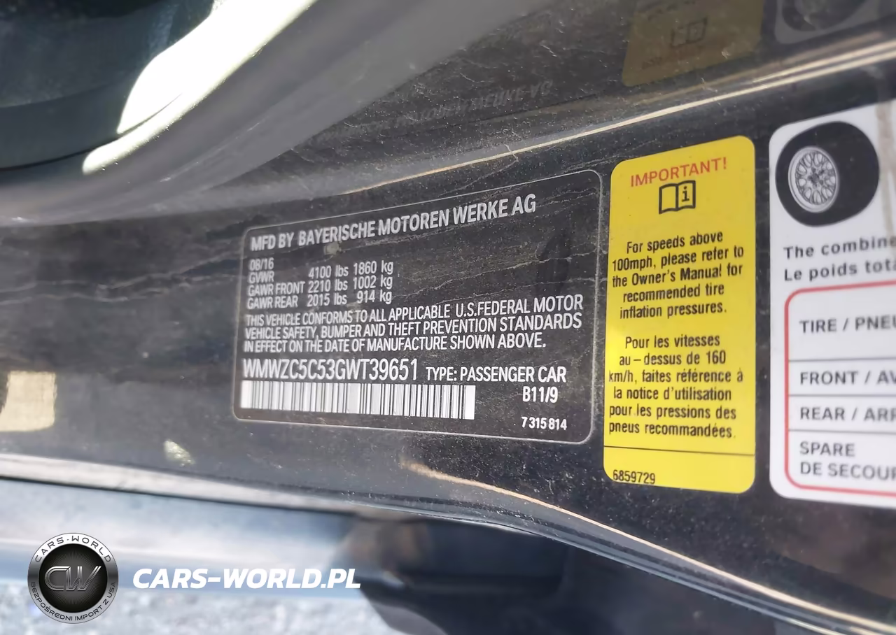 2016 Mini Countryman Cooper S VIN:WMWZC5C53GWT39651 - 9