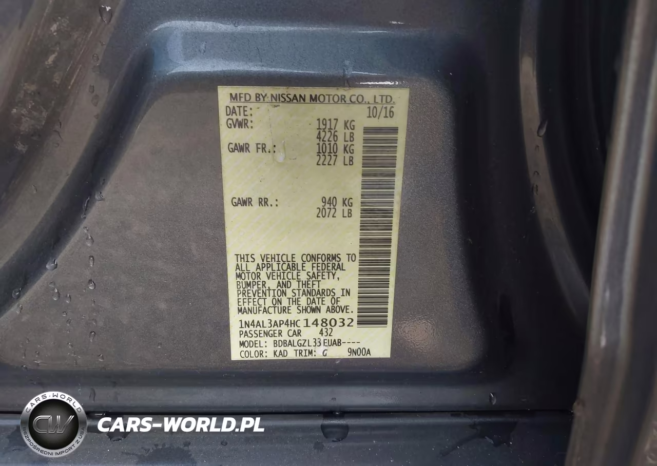 2017 Nissan Altima 2.5 S VIN:1N4AL3AP4HC148032 - 9