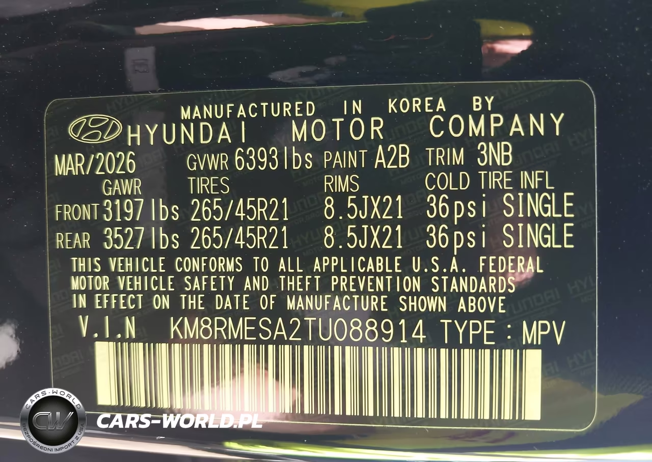 2026 Hyundai Palisade Hev Calligraphy VIN:KM8RMESA2TU088914 - 9
