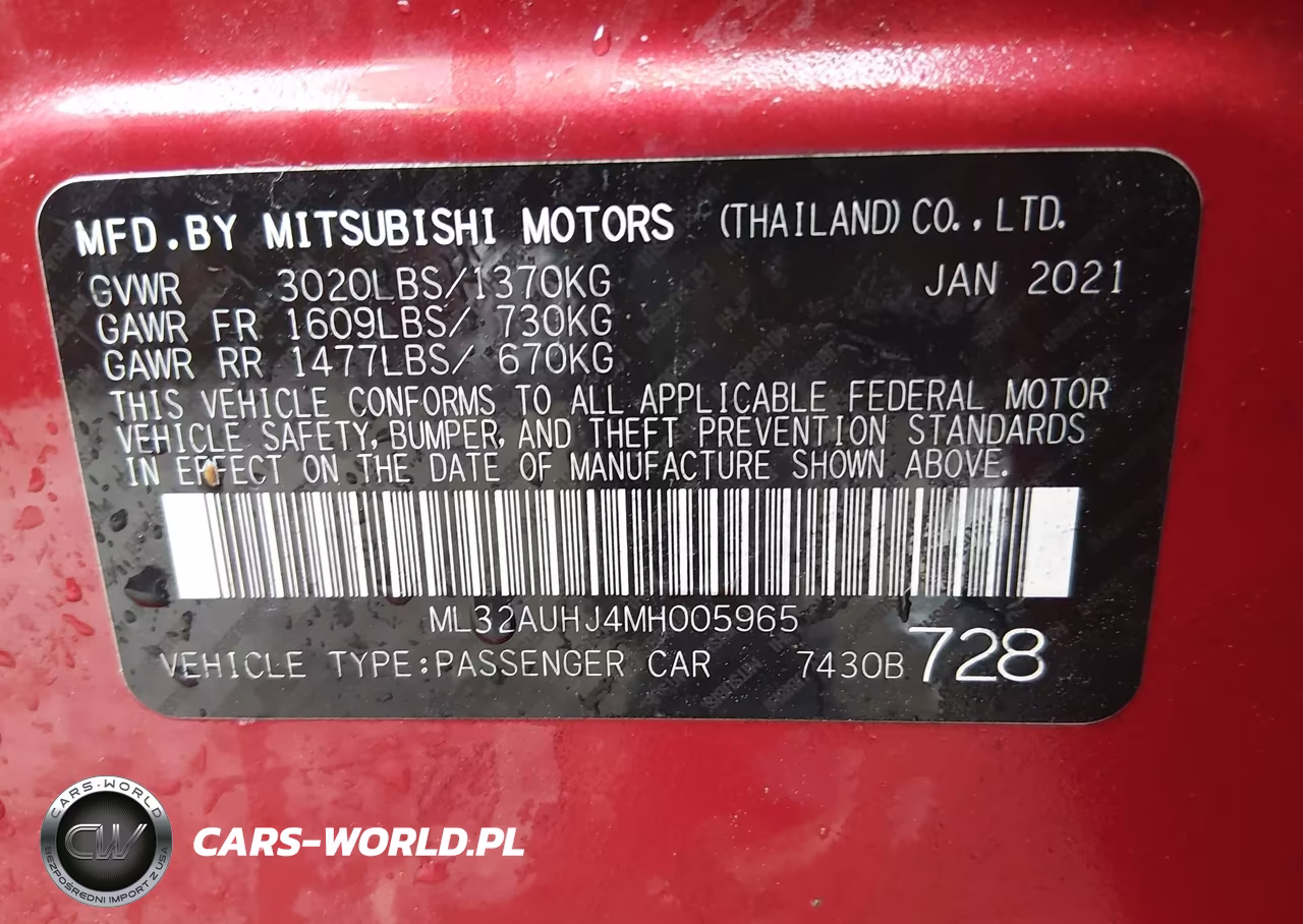 2021 Mitsubishi Mirage Es VIN:ML32AUHJ4MH005965 - 9