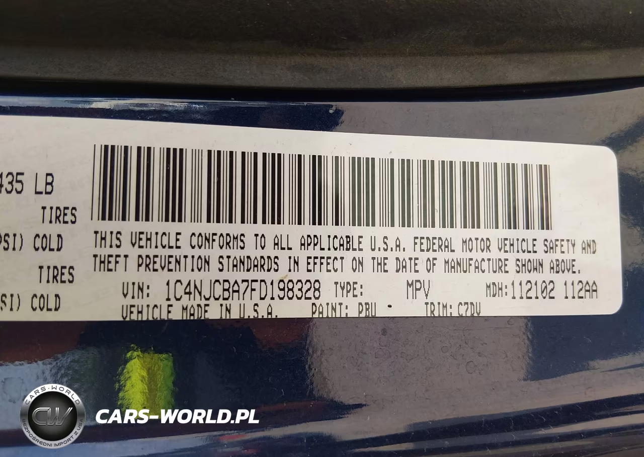 2015 Jeep Compass Sport VIN:1C4NJCBA7FD198328 - 9