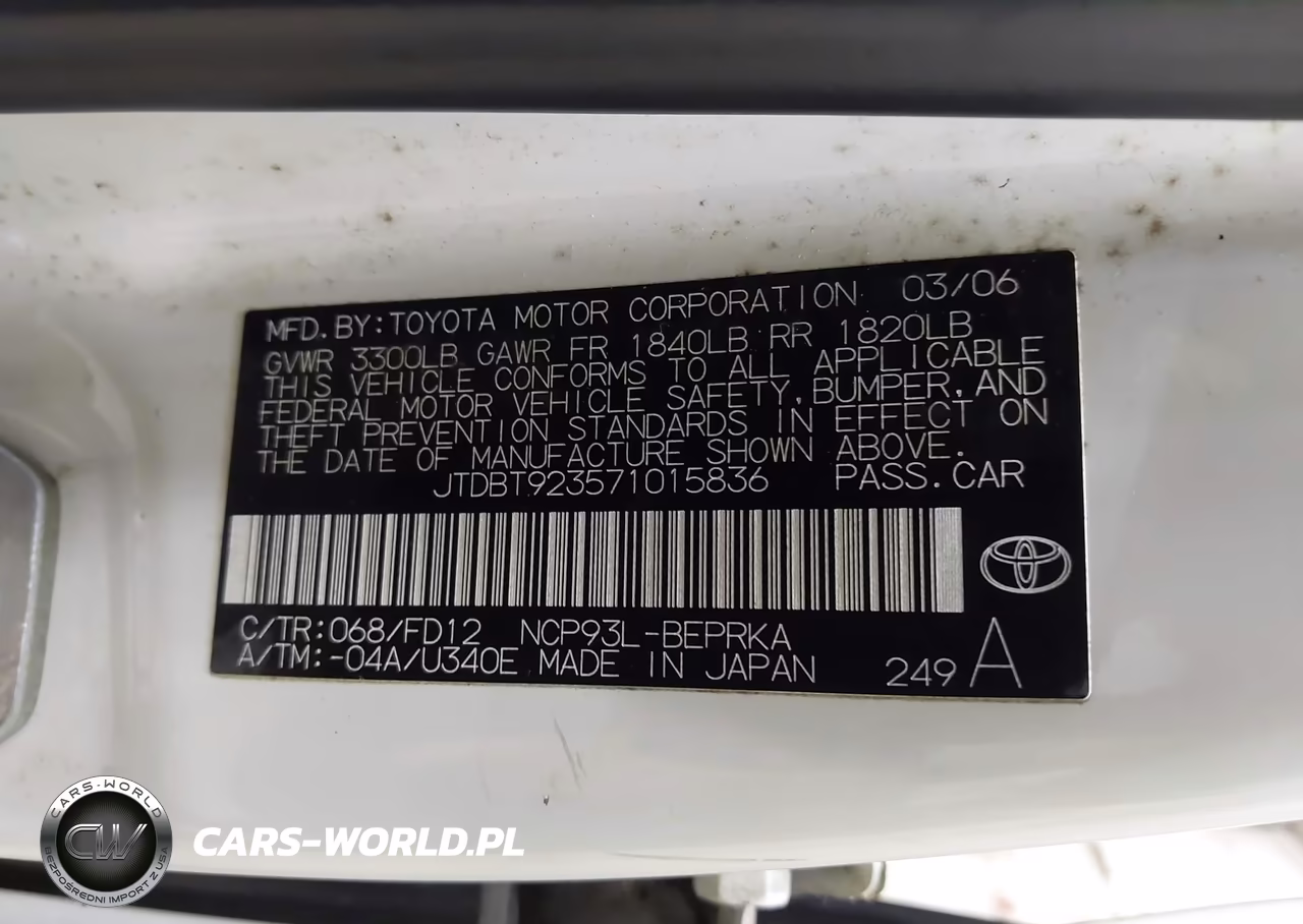 2007 Toyota Yaris VIN:JTDBT923571015836 - 9
