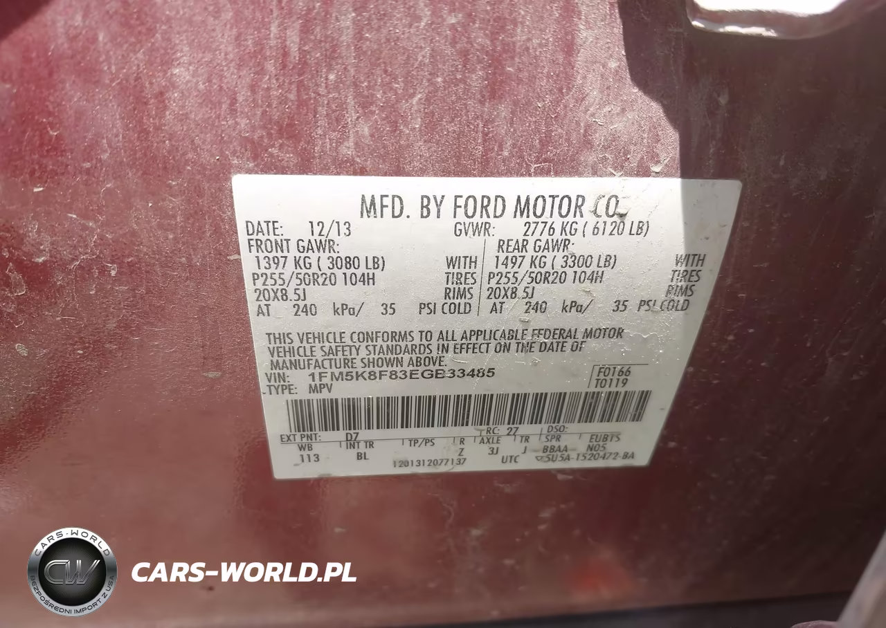 2014 Ford Explorer Limited VIN:1FM5K8F83EGB33485 - 9