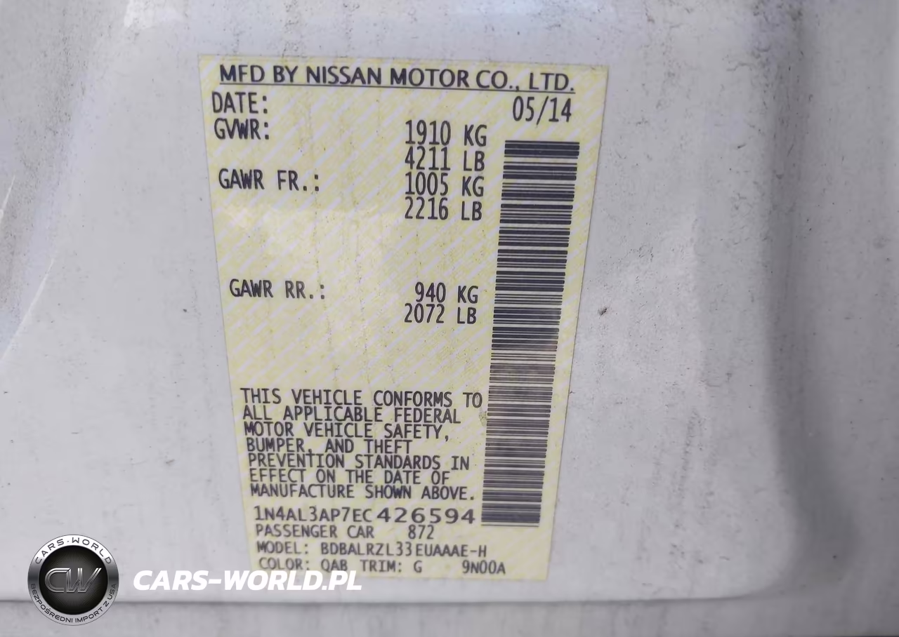 2014 Nissan Altima 2.5 S VIN:1N4AL3AP7EC426594 - 9