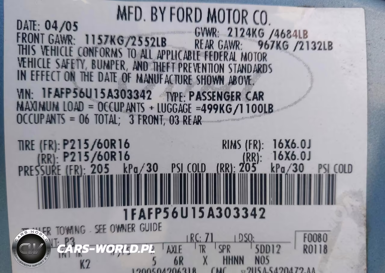 2005 Ford Taurus Sel VIN:1FAFP56U15A303342 - 9