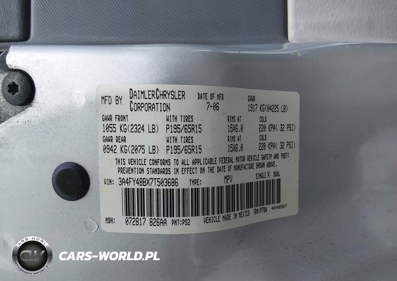 2007 Chrysler Pt Cruiser VIN:3A4FY48BX7T503686 - 9