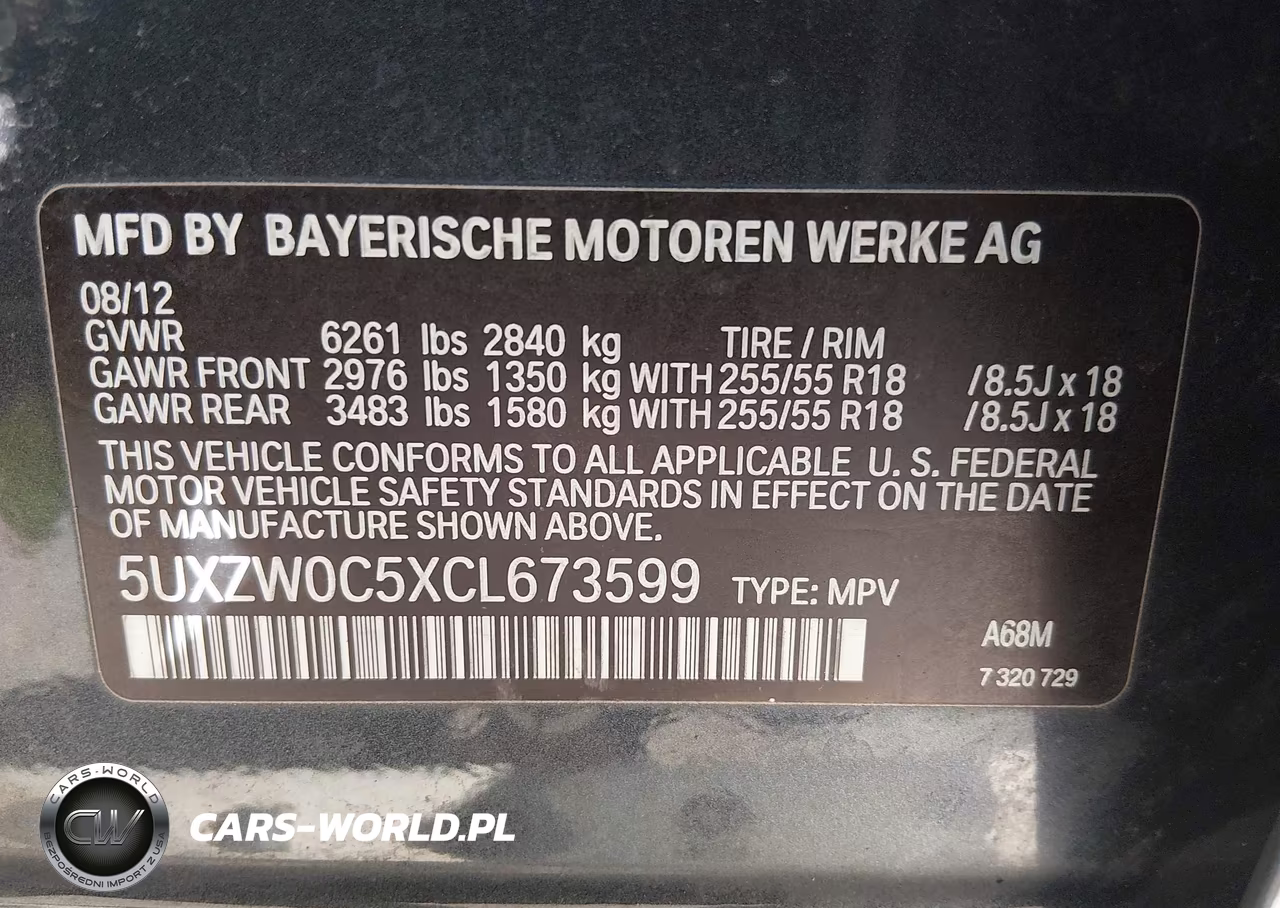 2012 BMW X5 xDrive35D VIN:5UXZW0C5XCL673599 - 9