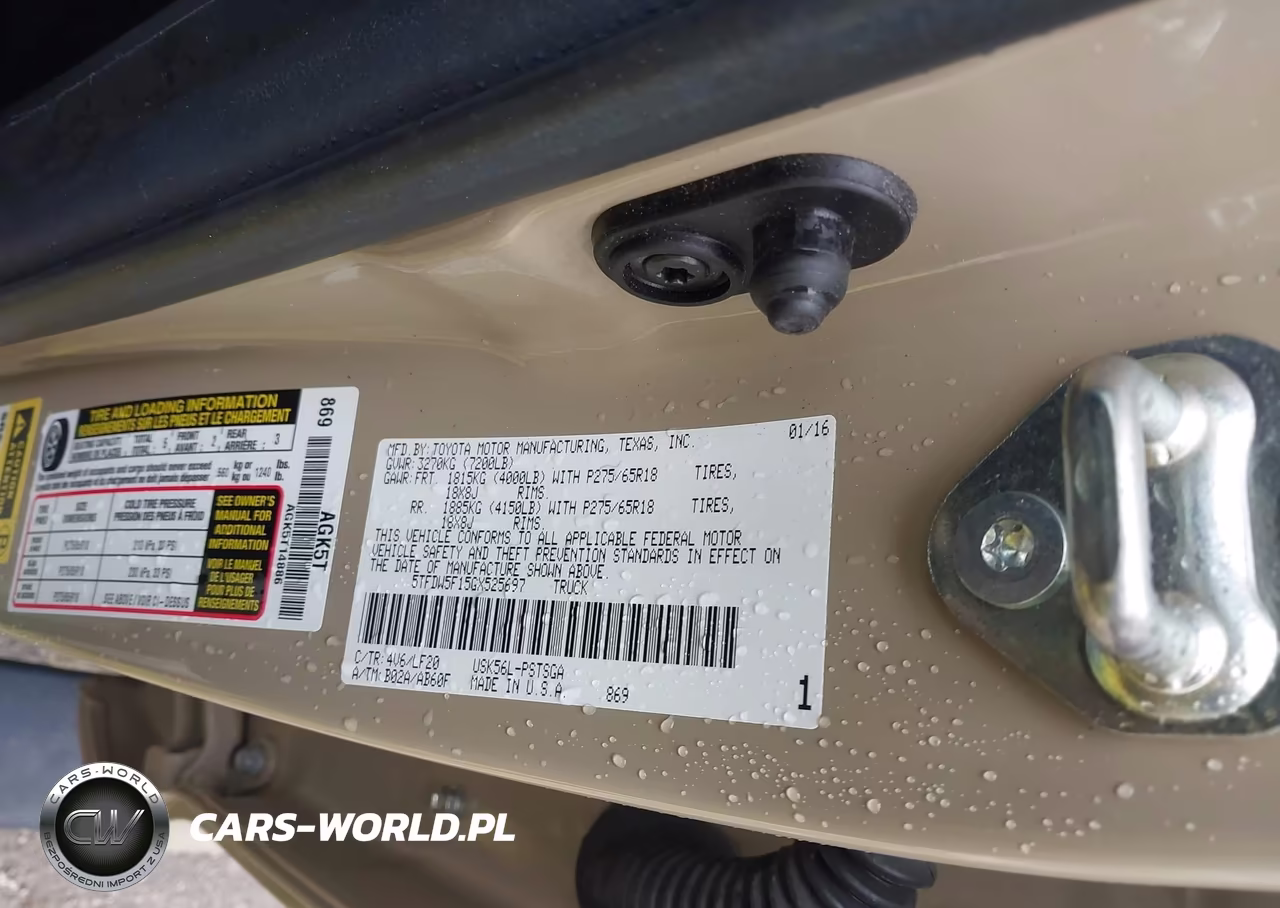 2016 Toyota Tundra Trd Pro 5.7L V8 VIN:5TFDW5F15GX525697 - 9