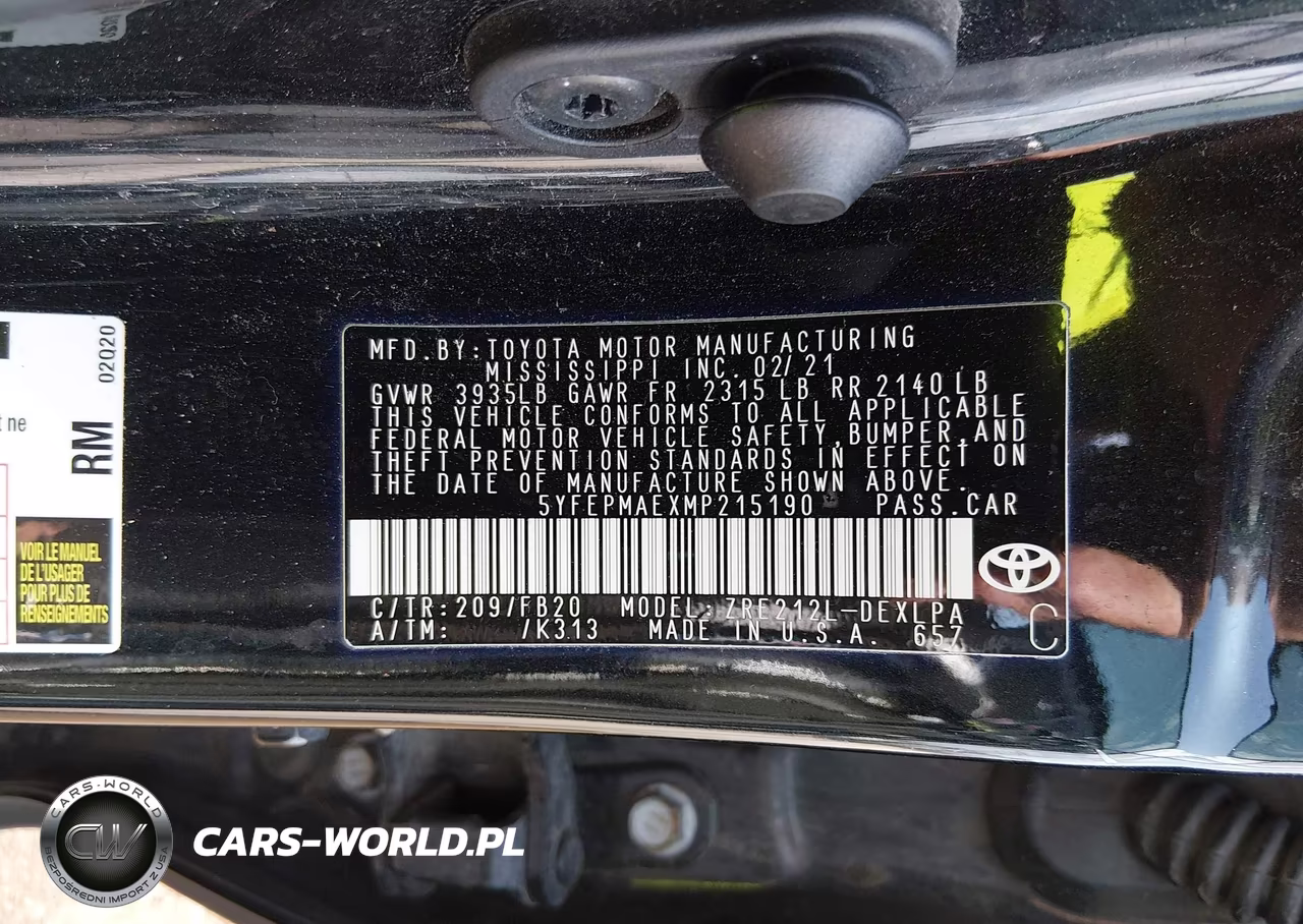 2021 Toyota Corolla Le VIN:5YFEPMAEXMP215190 - 9