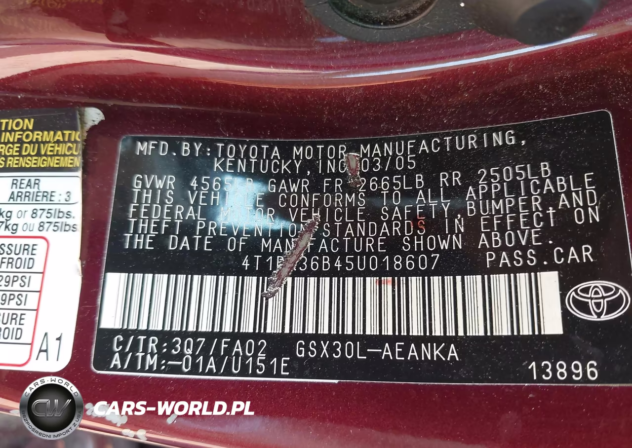 2005 Toyota Avalon Xl VIN:4T1BK36B45U018607 - 9