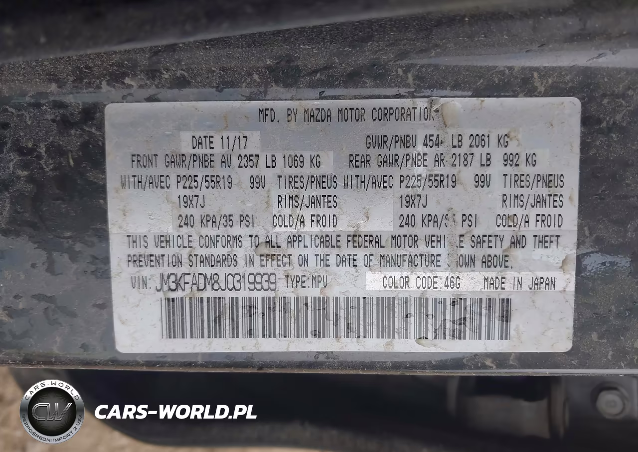 2018 Mazda Cx-5 Grand Touring VIN:JM3KFADM8J0319939 - 9