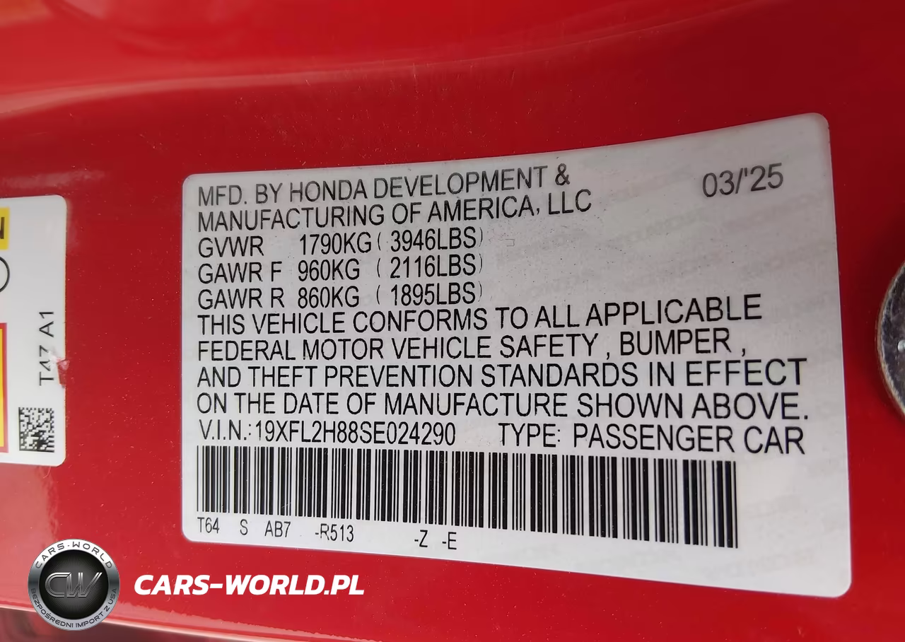 2025 Honda Civic Sedan Sport VIN:19XFL2H88SE024290 - 9