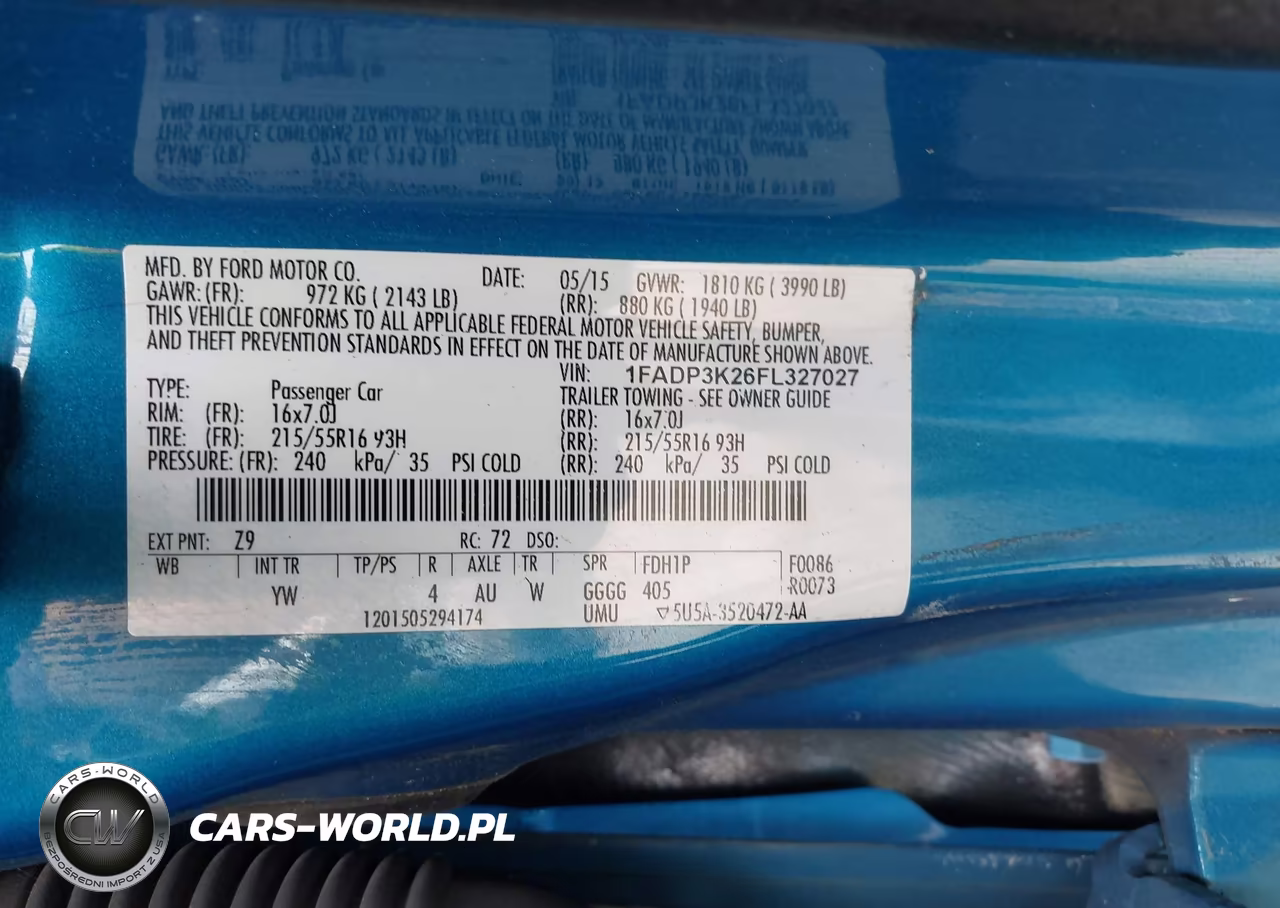 2015 Ford Focus Se VIN:1FADP3K26FL327027 - 9