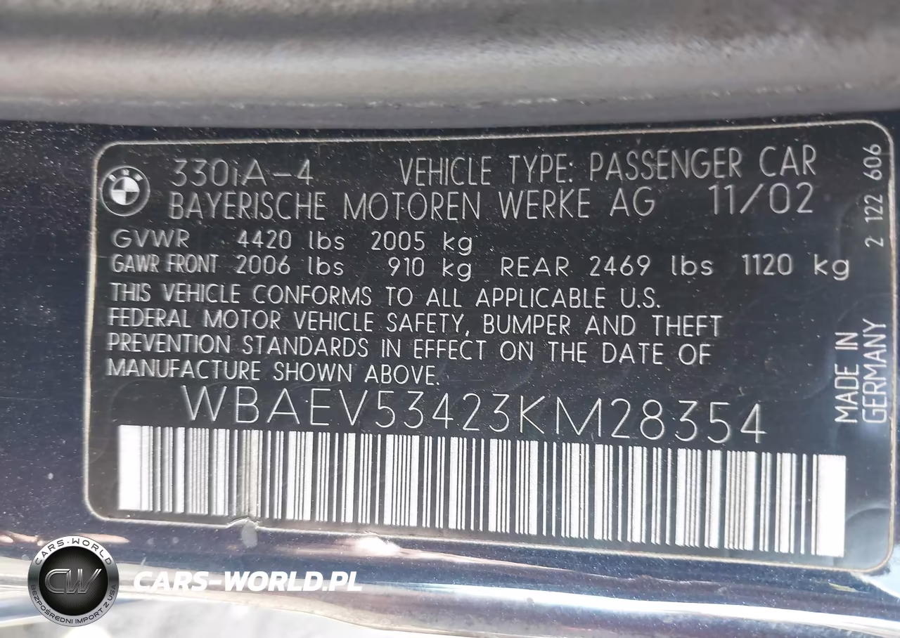 2003 BMW 330I VIN:WBAEV53423KM28354 - 9