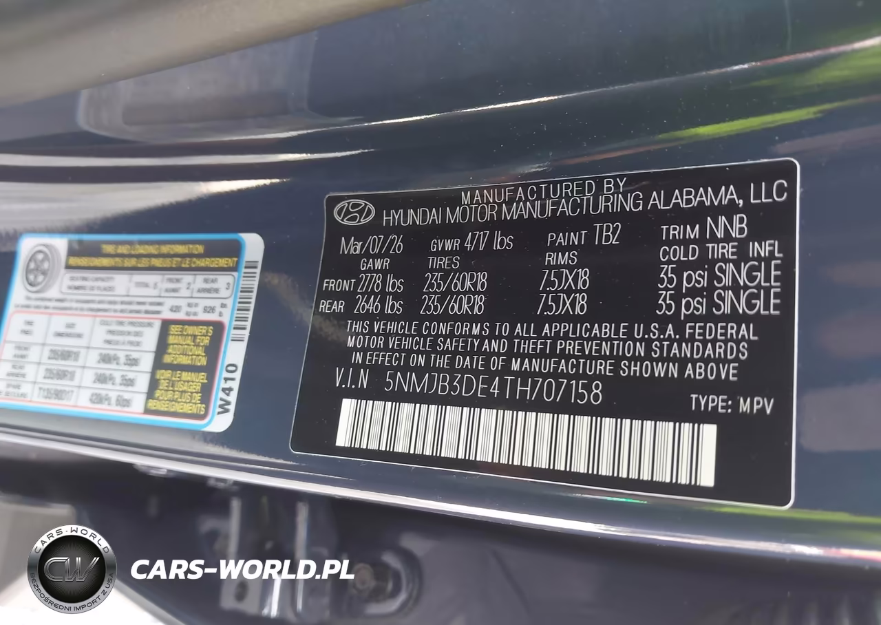 2026 Hyundai Tucson Sel VIN:5NMJB3DE4TH707158 - 9