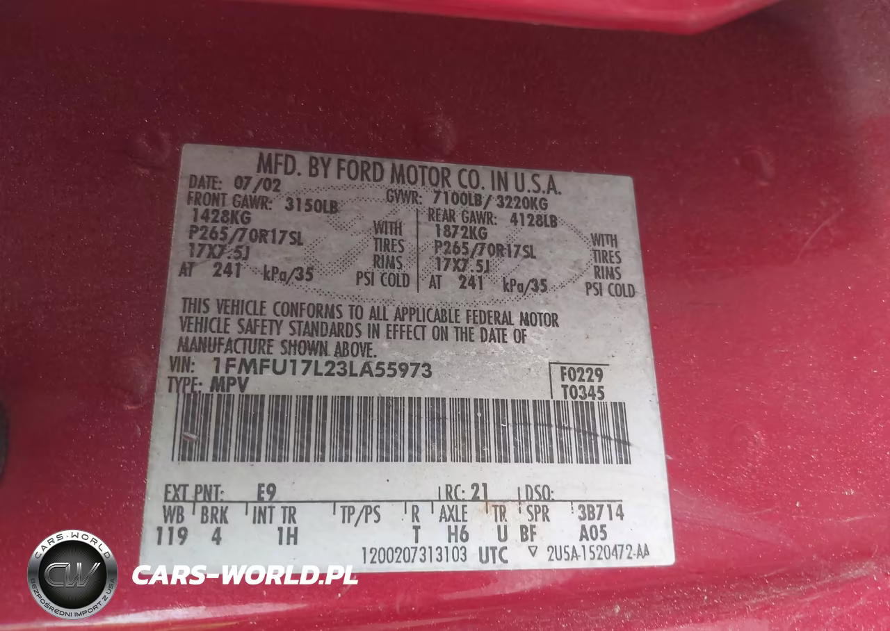 2003 Ford Expedition Eddie Bauer VIN:1FMFU17L23LA55973 - 9