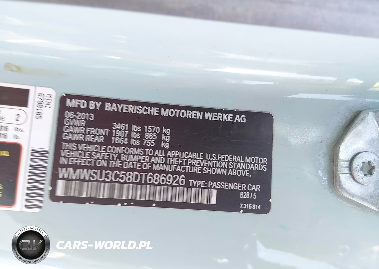 2013 Mini Hardtop Cooper VIN:WMWSU3C58DT686926 - 9