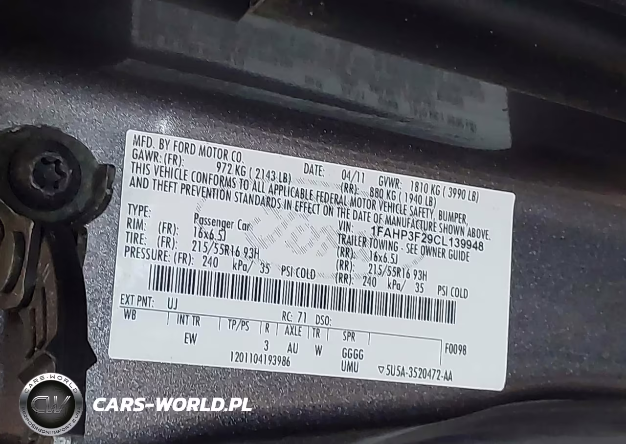 2012 Ford Focus Se VIN:1FAHP3F29CL139948 - 9