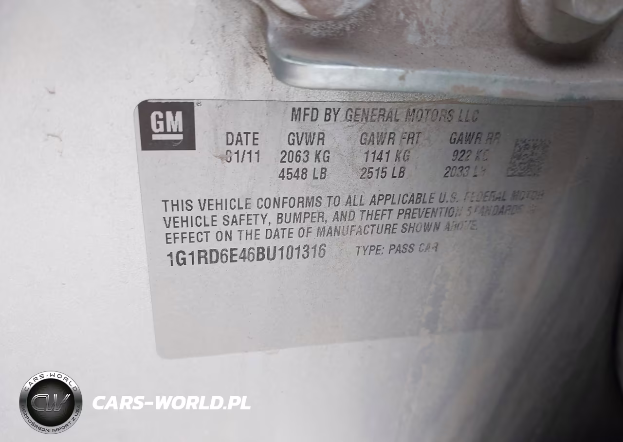2011 Chevrolet Volt VIN:1G1RD6E46BU101316 - 9