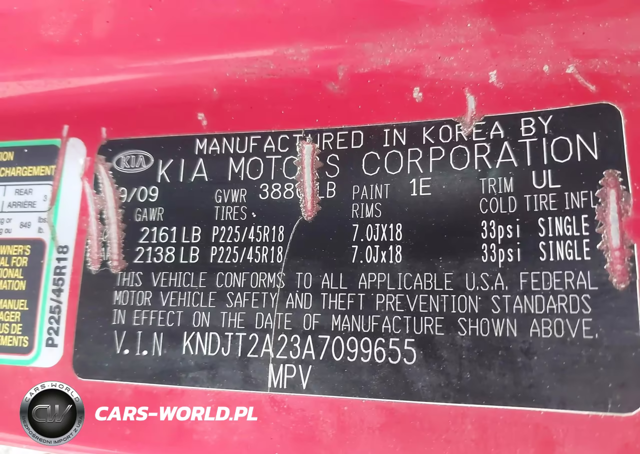 2010 Kia Soul Sport VIN:KNDJT2A23A7099655 - 9
