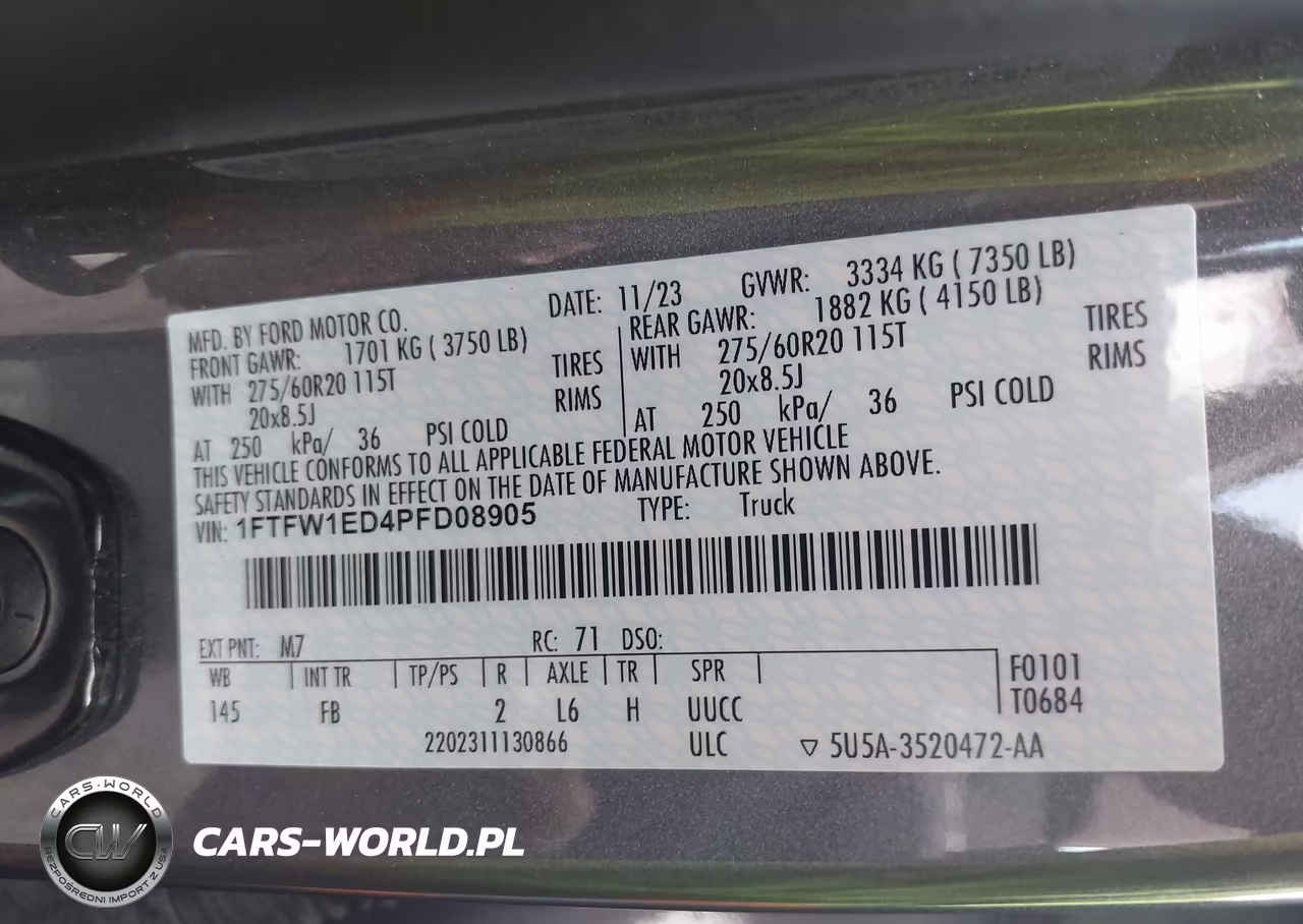 2023 Ford F-150 Xlt VIN:1FTFW1ED4PFD08905 - 9