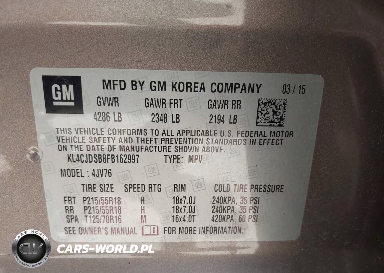 2015 Buick Encore Premium VIN:KL4CJDSB8FB162997 - 9