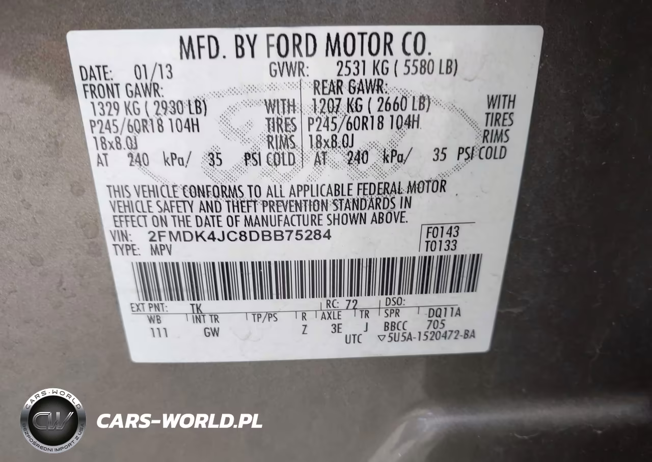 2013 Ford Edge Sel VIN:2FMDK4JC8DBB75284 - 9