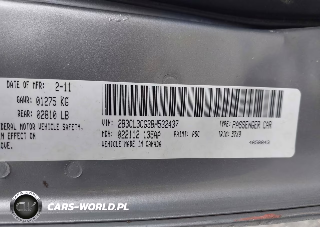 2011 Dodge Charger VIN:2B3CL3CG3BH532437 - 9