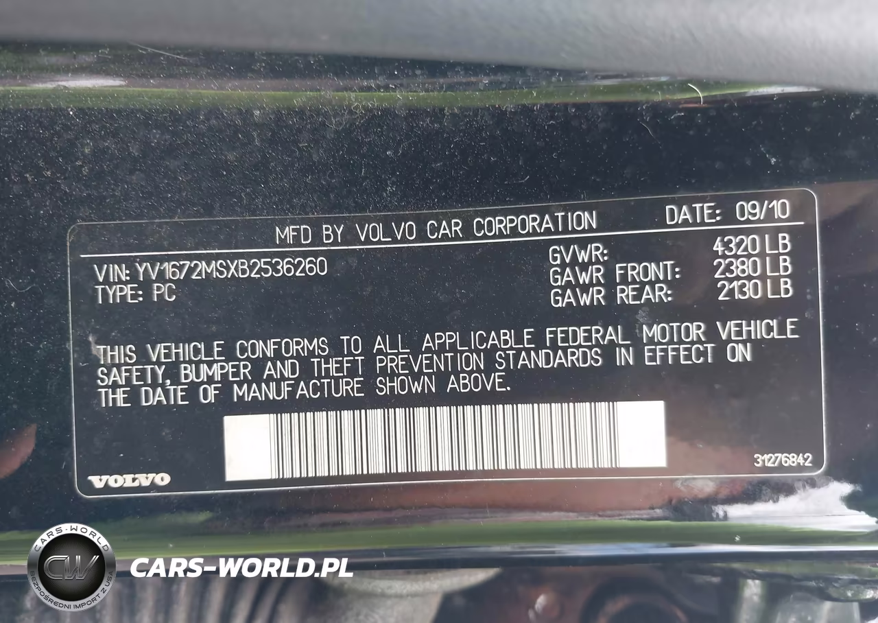 2011 Volvo S40 R-Design-T5 (Retail Only) VIN:YV1672MSXB2536260 - 9