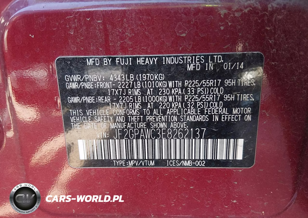 2014 Subaru Xv Crosstrek 2.0I Premium VIN:JF2GPAWC3E8262137 - 9
