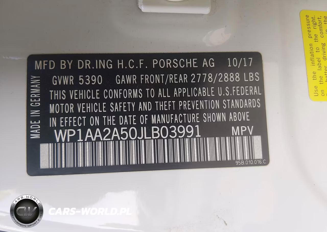 2018 Porsche Macan VIN:WP1AA2A50JLB03991 - 9