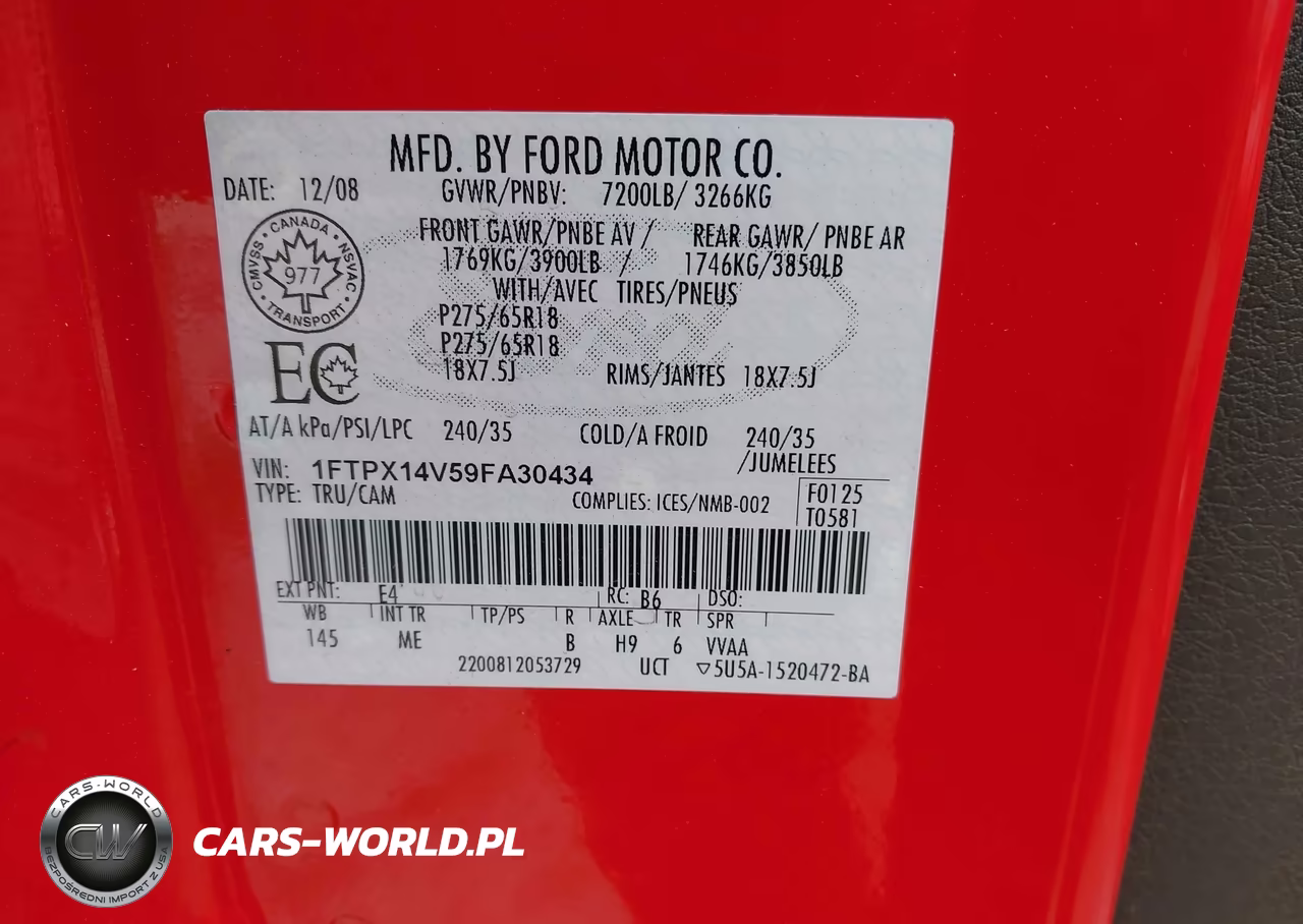 2009 Ford F-150 Fx4-Lariat-Xl-Xlt VIN:1FTPX14V59FA30434 - 9