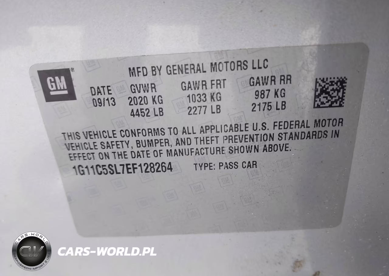 2014 Chevrolet Malibu 1Lt VIN:1G11C5SL7EF128264 - 9