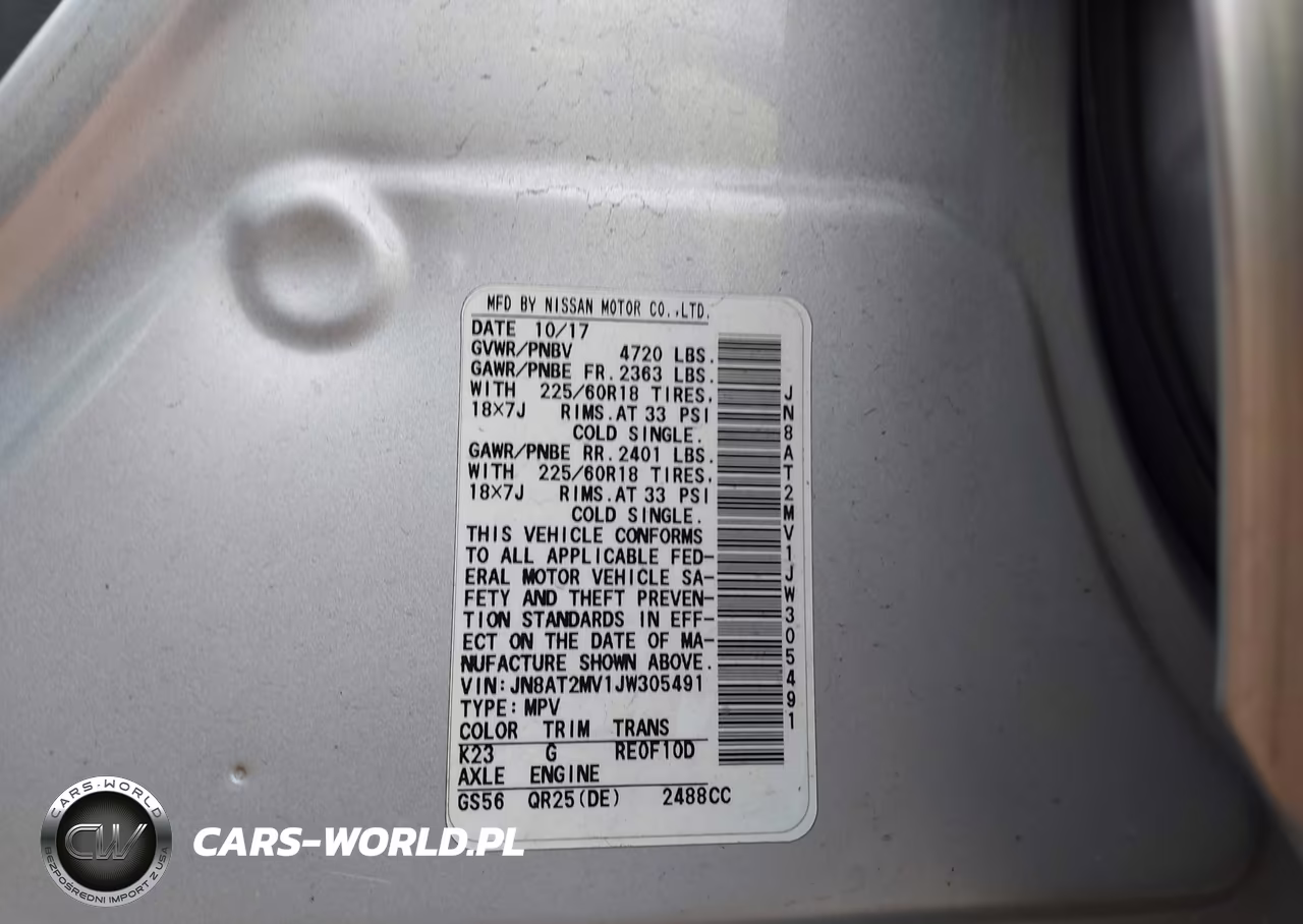 2018 Nissan Rogue Sl VIN:JN8AT2MV1JW305491 - 9