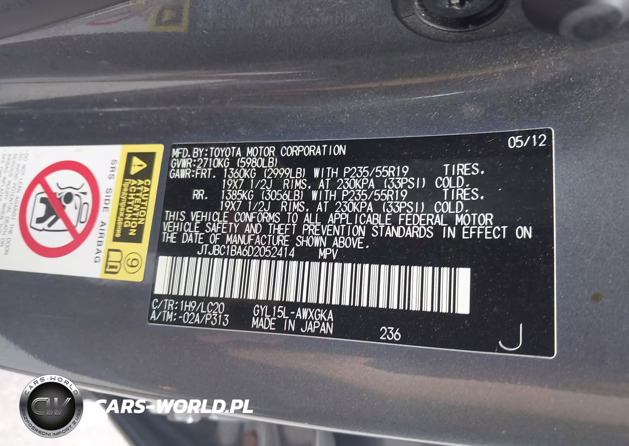 2013 Lexus Rx 450H VIN:JTJBC1BA6D2052414 - 9