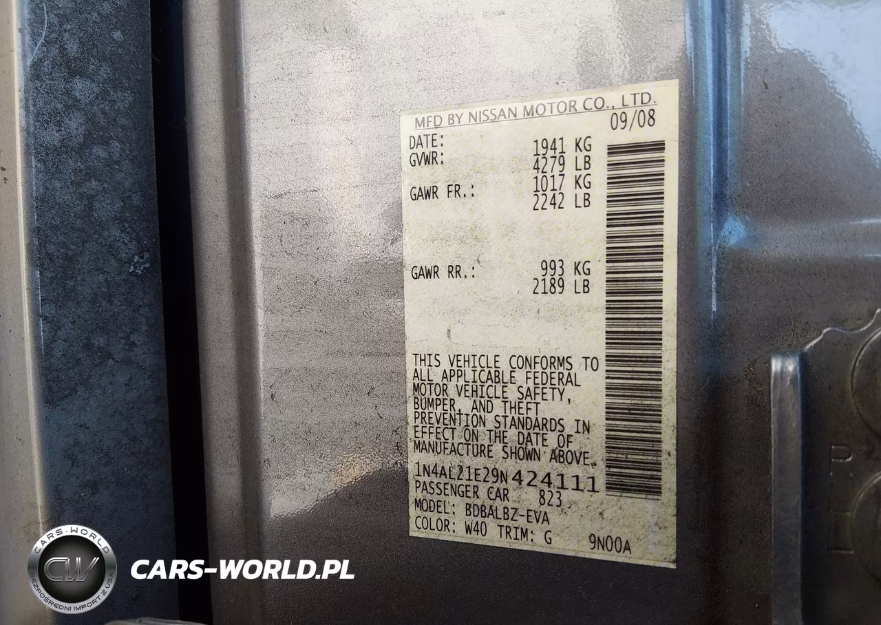 2009 Nissan Altima 2.5 S VIN:1N4AL21E29N424111 - 9