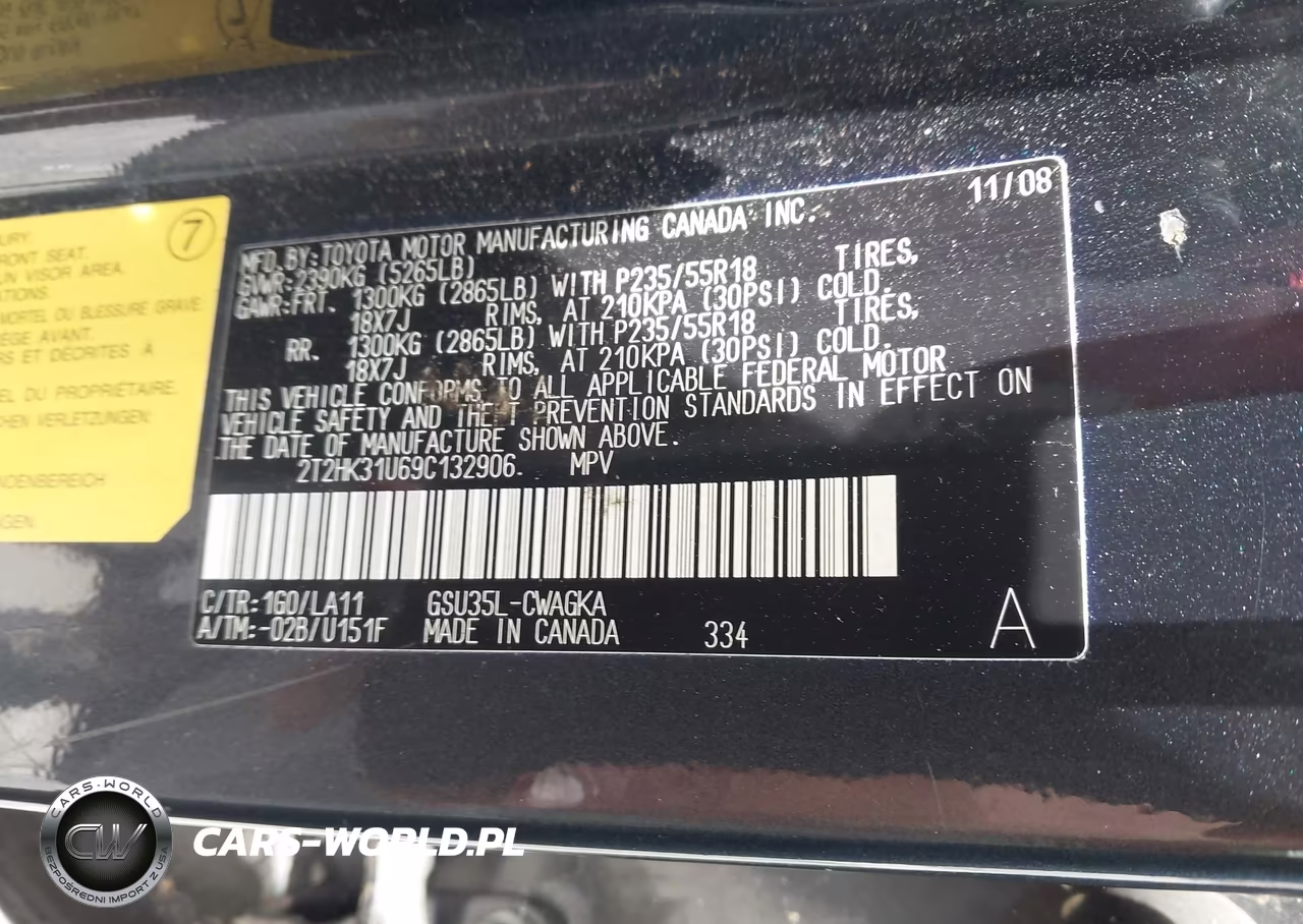 2009 Lexus Rx 350 VIN:2T2HK31U69C132906 - 9