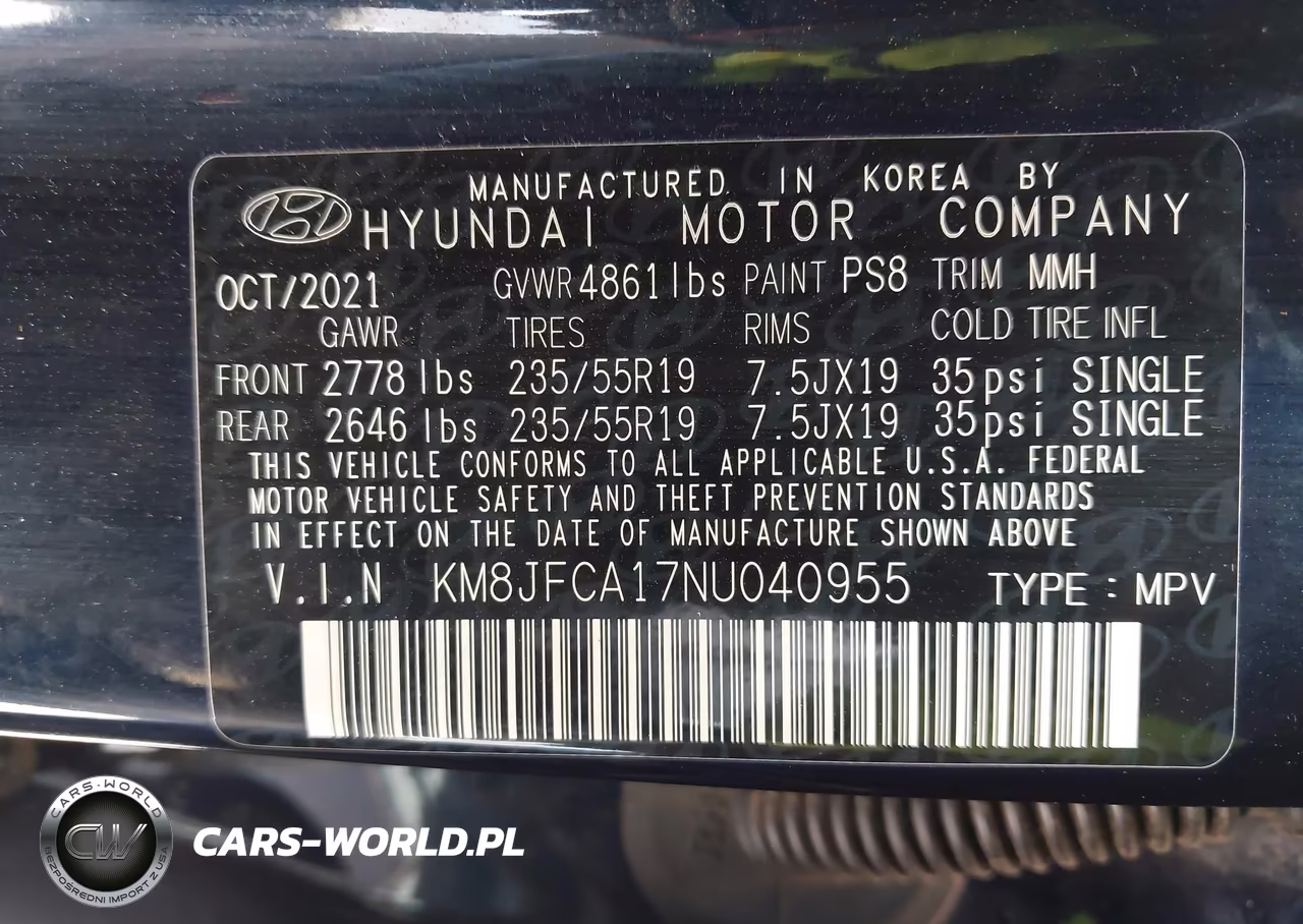 2022 Hyundai Tucson Hybrid Sel Convenience VIN:KM8JFCA17NU040955 - 9