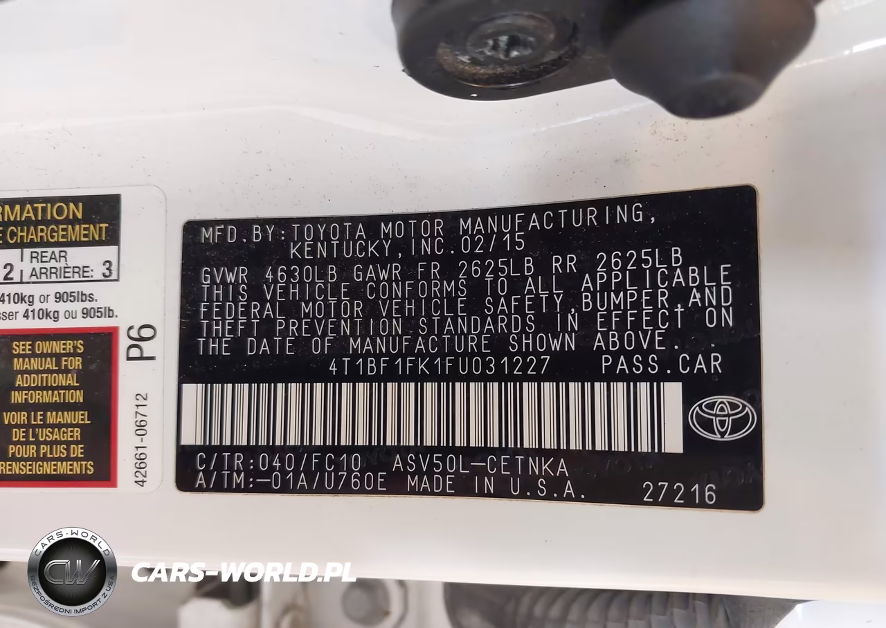 2015 Toyota Camry Le VIN:4T1BF1FK1FU031227 - 9