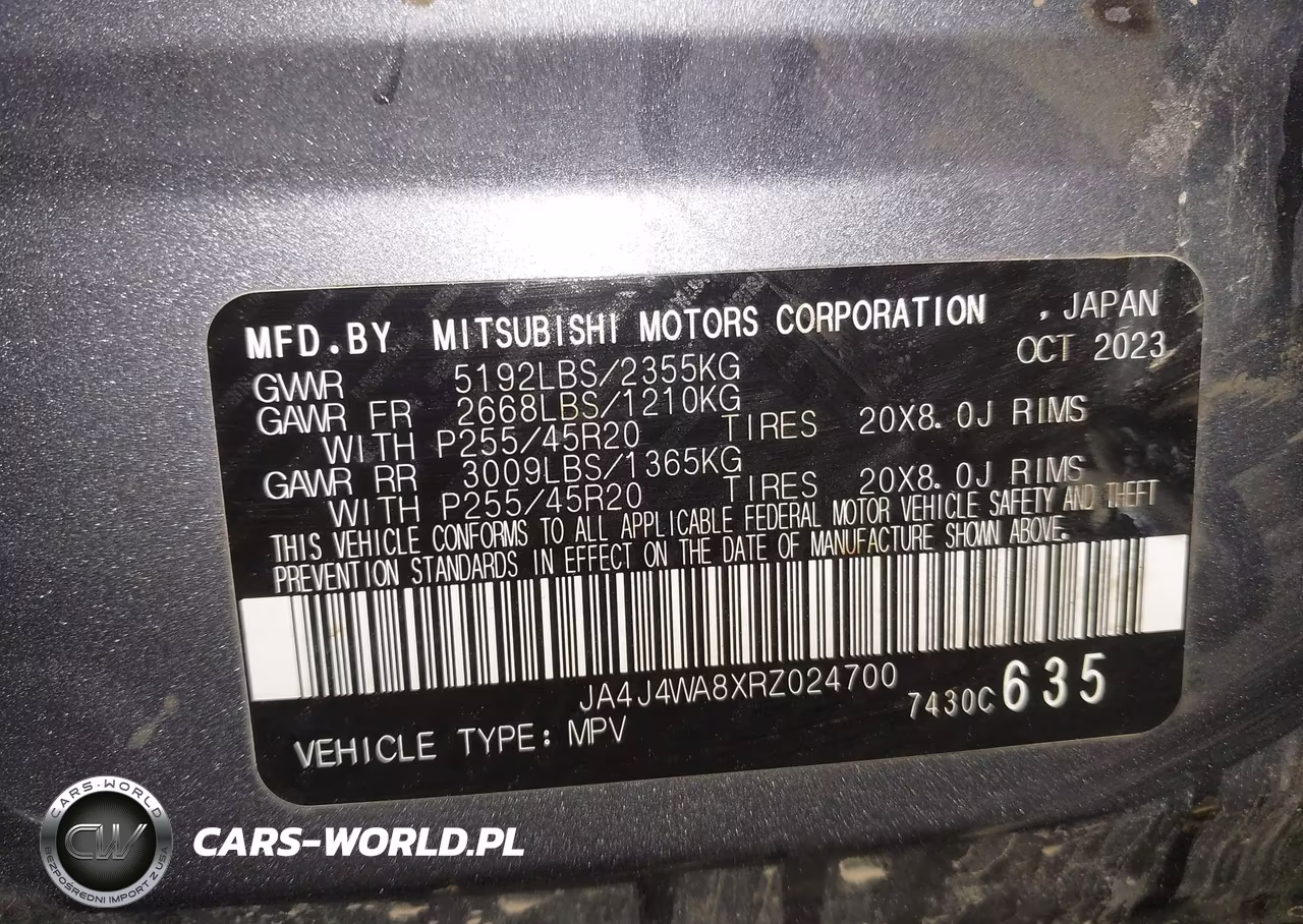 2024 Mitsubishi Outlander Sel 2.5 S-Awc VIN:JA4J4WA8XRZ024700 - 9