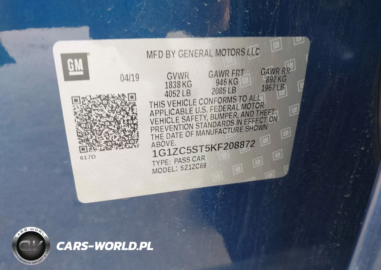 2019 Chevrolet Malibu 1Fl VIN:1G1ZC5ST5KF208872 - 9