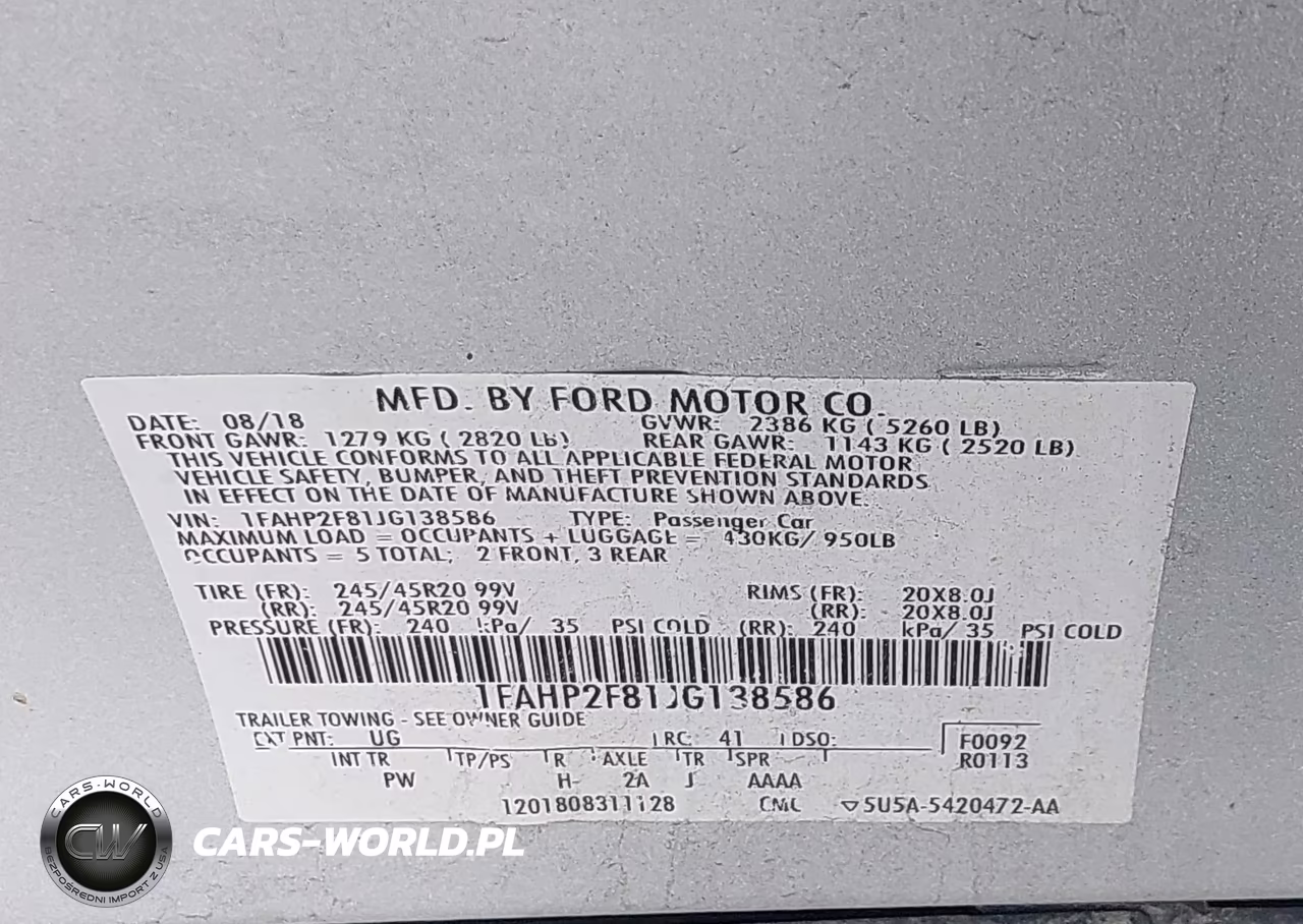 2018 Ford Taurus Limited VIN:1FAHP2F81JG138586 - 9