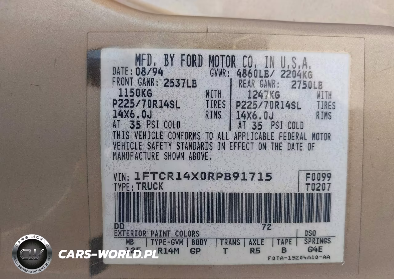 1994 Ford Ranger Super Cab VIN:1FTCR14X0RPB91715 - 9