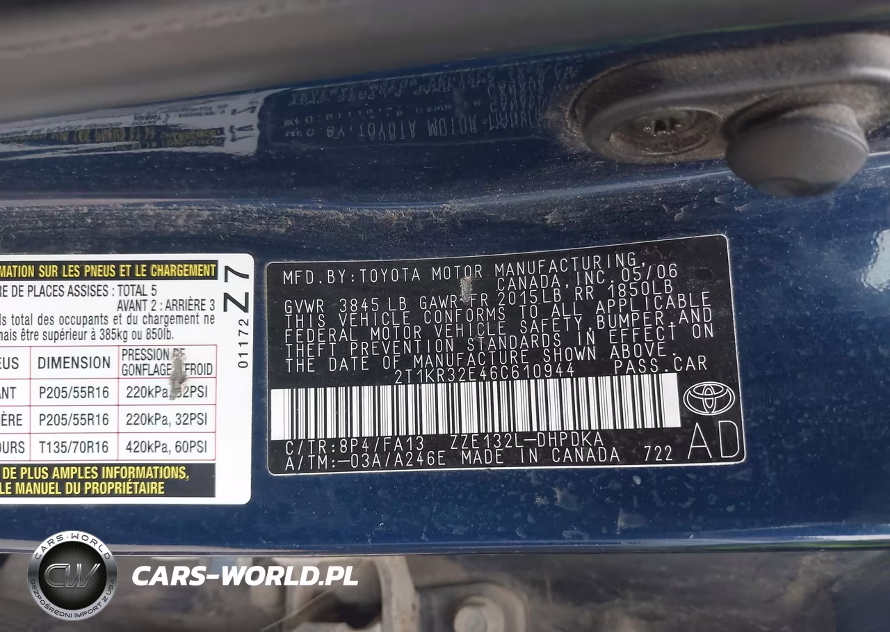 2006 Toyota Matrix VIN:2T1KR32E46C610944 - 9