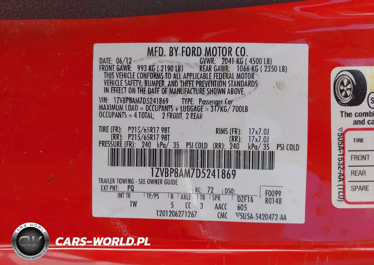 2013 Ford Mustang V6-V6 Premium VIN:1ZVBP8AM7D5241869 - 9