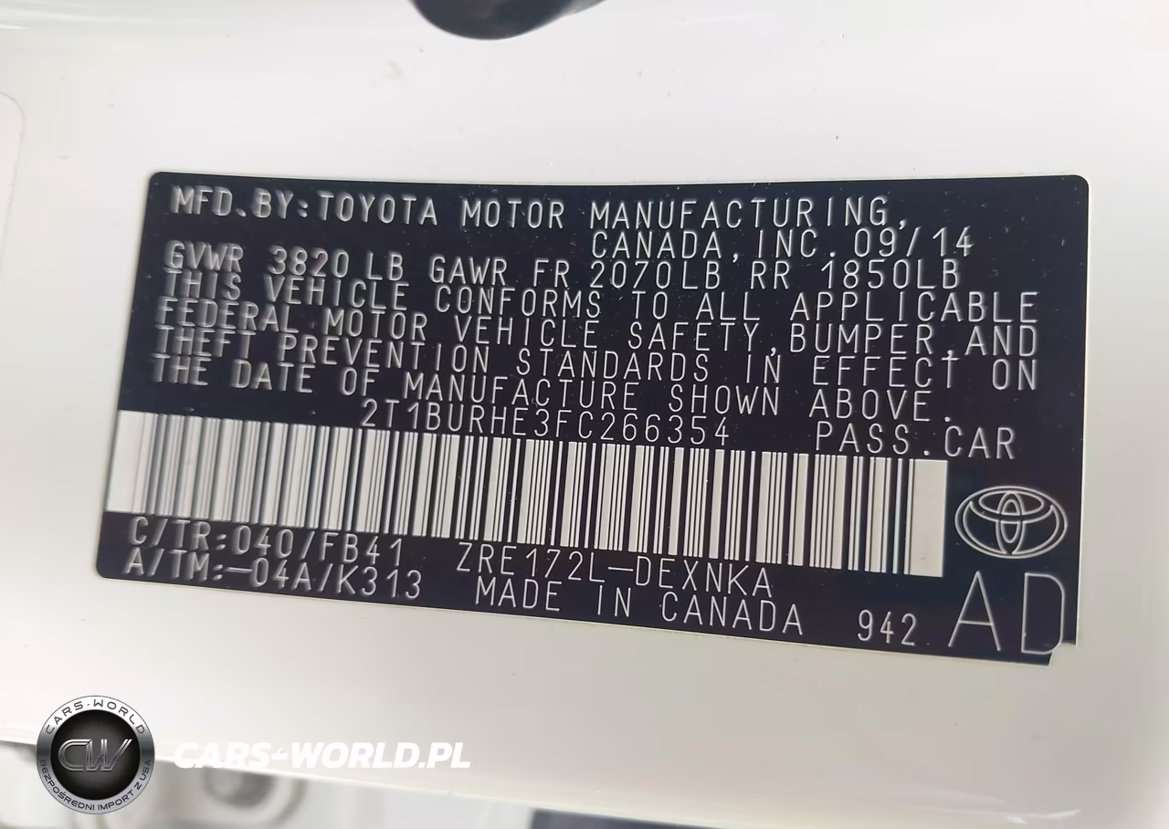 2015 Toyota Corolla Le VIN:2T1BURHE3FC266354 - 9