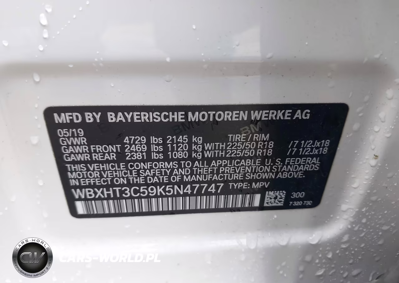 2019 BMW X1 xDrive28I VIN:WBXHT3C59K5N47747 - 9